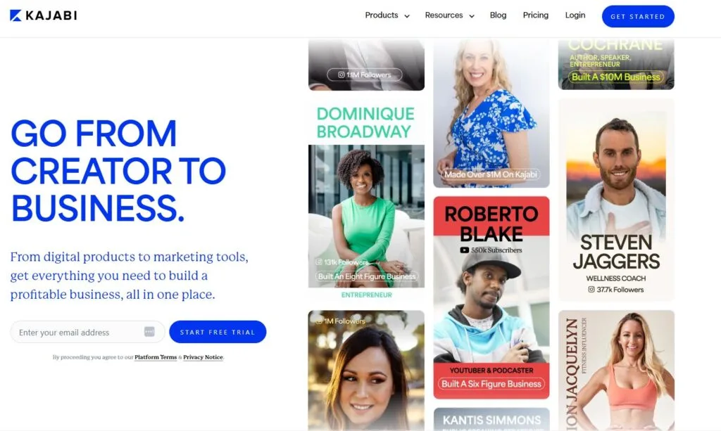 Kajabi as a recommended platform for course creators