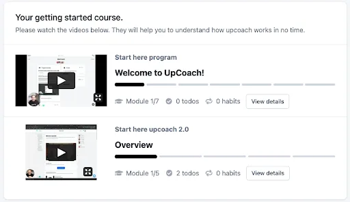 Upcoach provides an intuitive drag & drop program builder