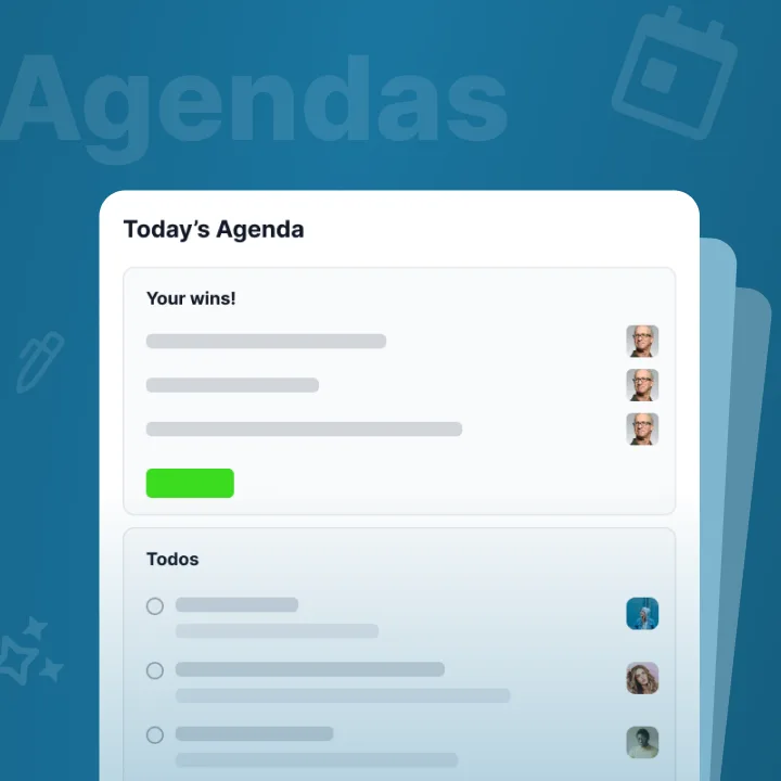 upcoach Agendas feature screenshot