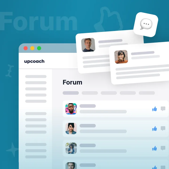 upcoach Forum feature screenshot