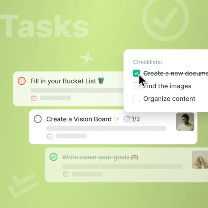 upcoach Tasks feature screenshot