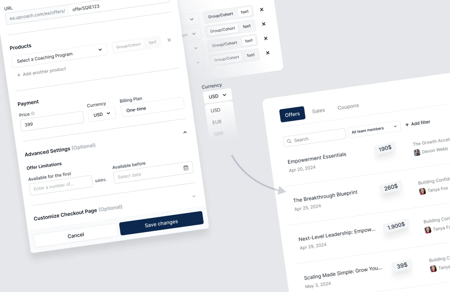Flexible pricing options