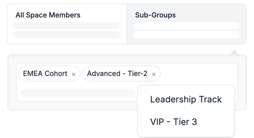 Sub-groups for targeted delivery