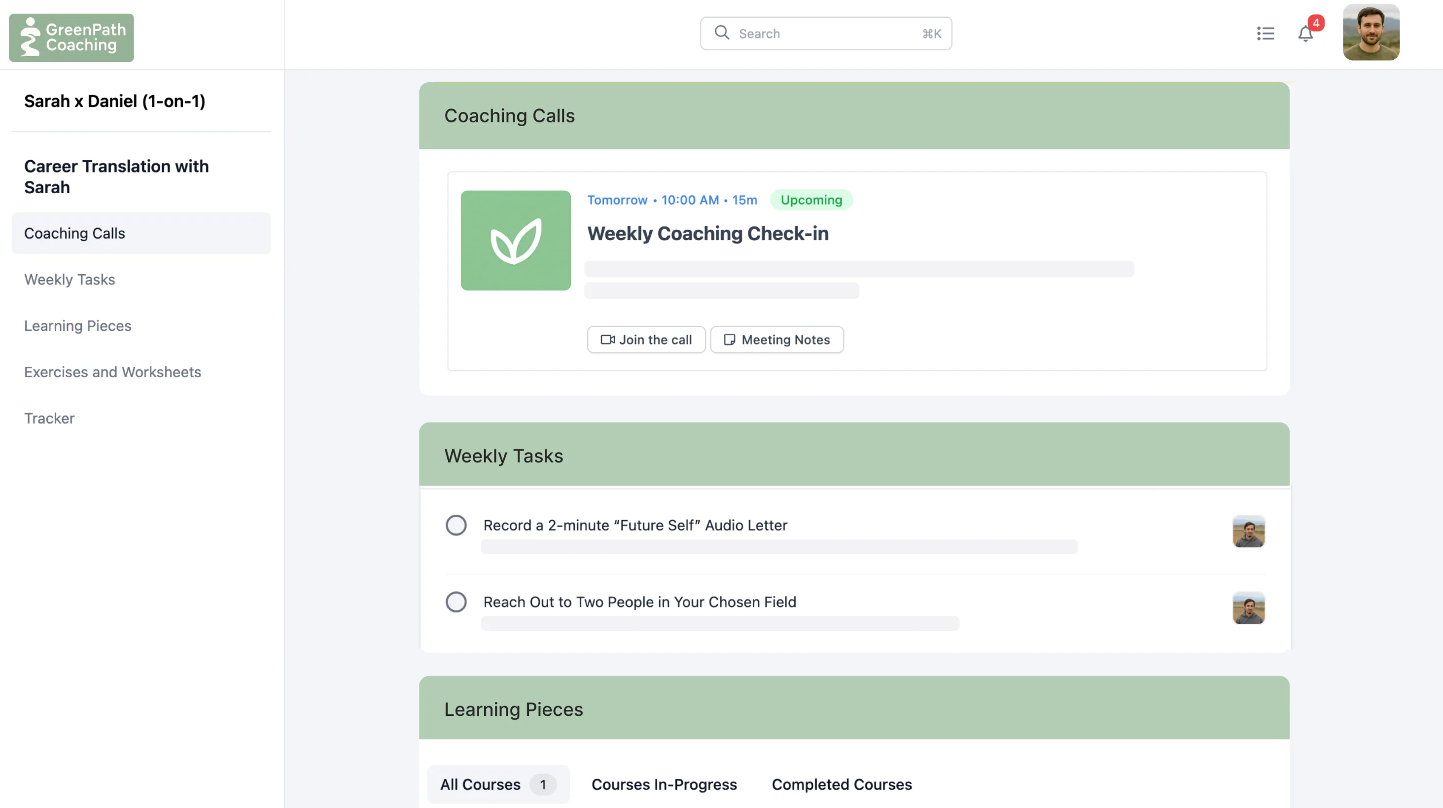 upcoach 1-on-1 Coaching Program