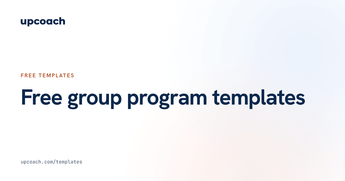 Server Free Template Report Free Group Program Templates | upcoach