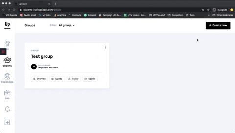 group-creation | upcoach coaching platform