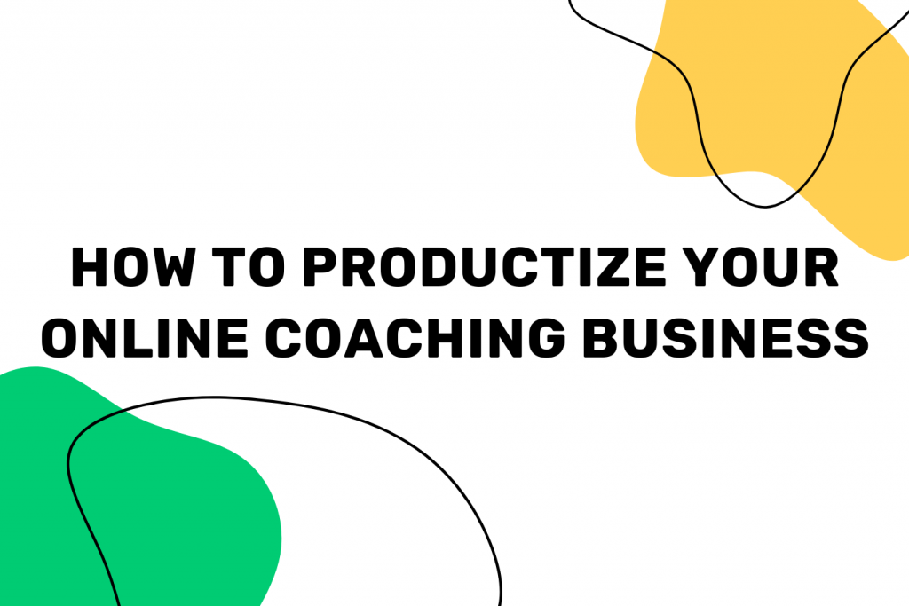 Product Online Coaching Business