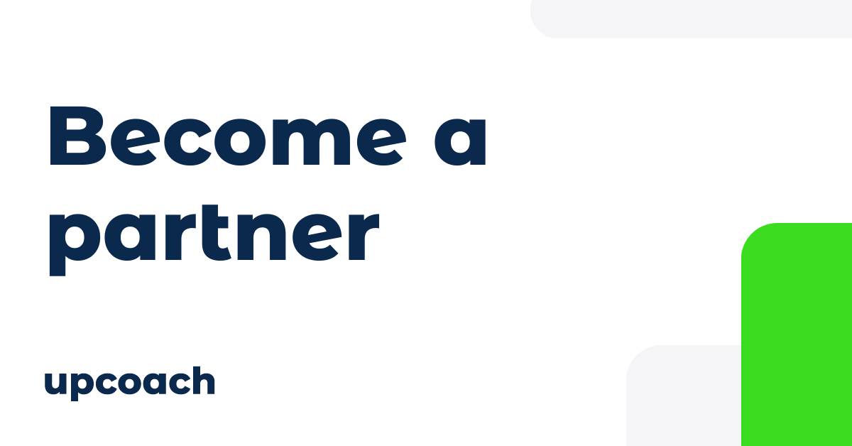 Partner Sign-up Page | upcoach coaching platform